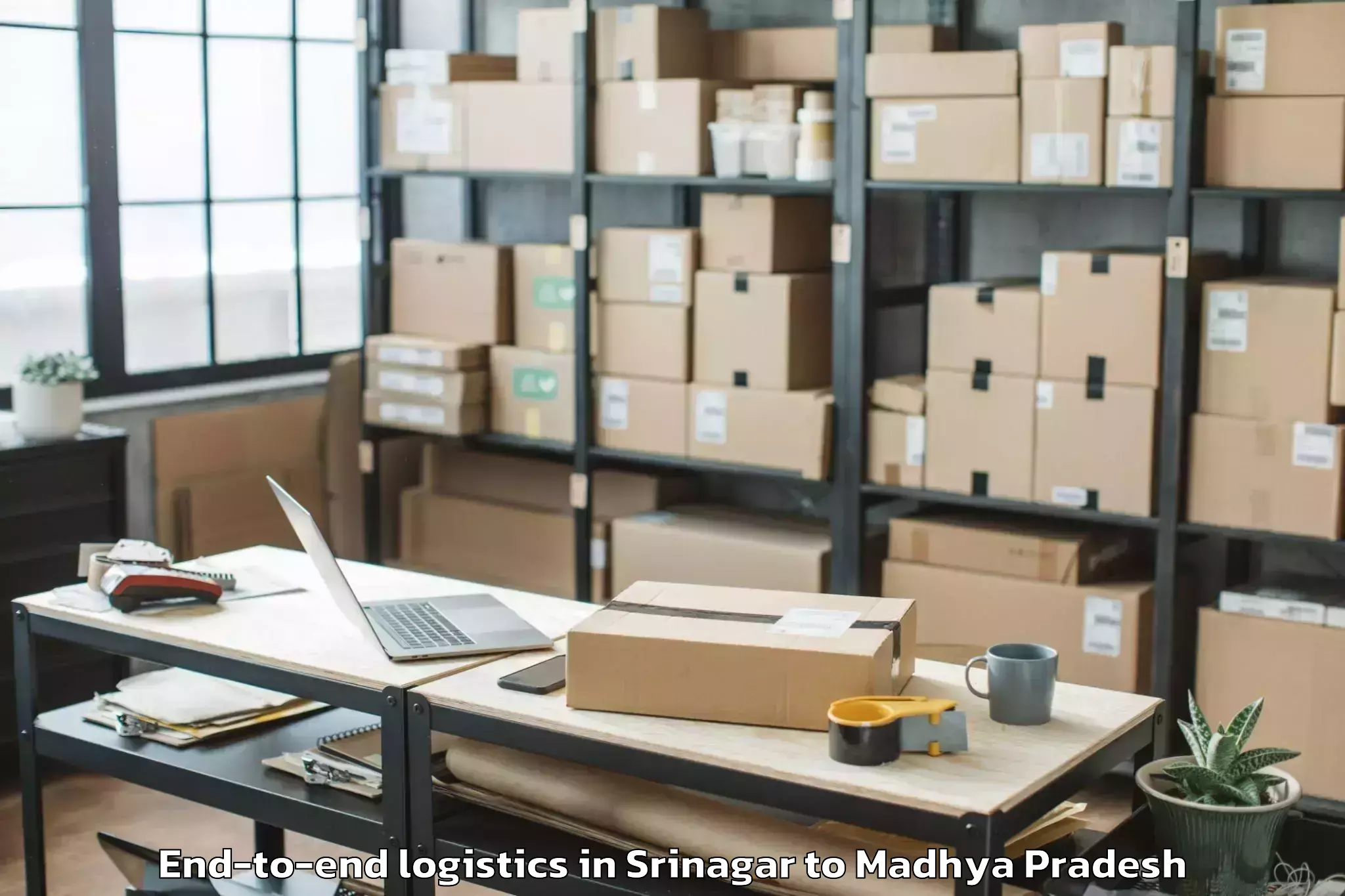 Book Srinagar to Sage University Indore End To End Logistics Online